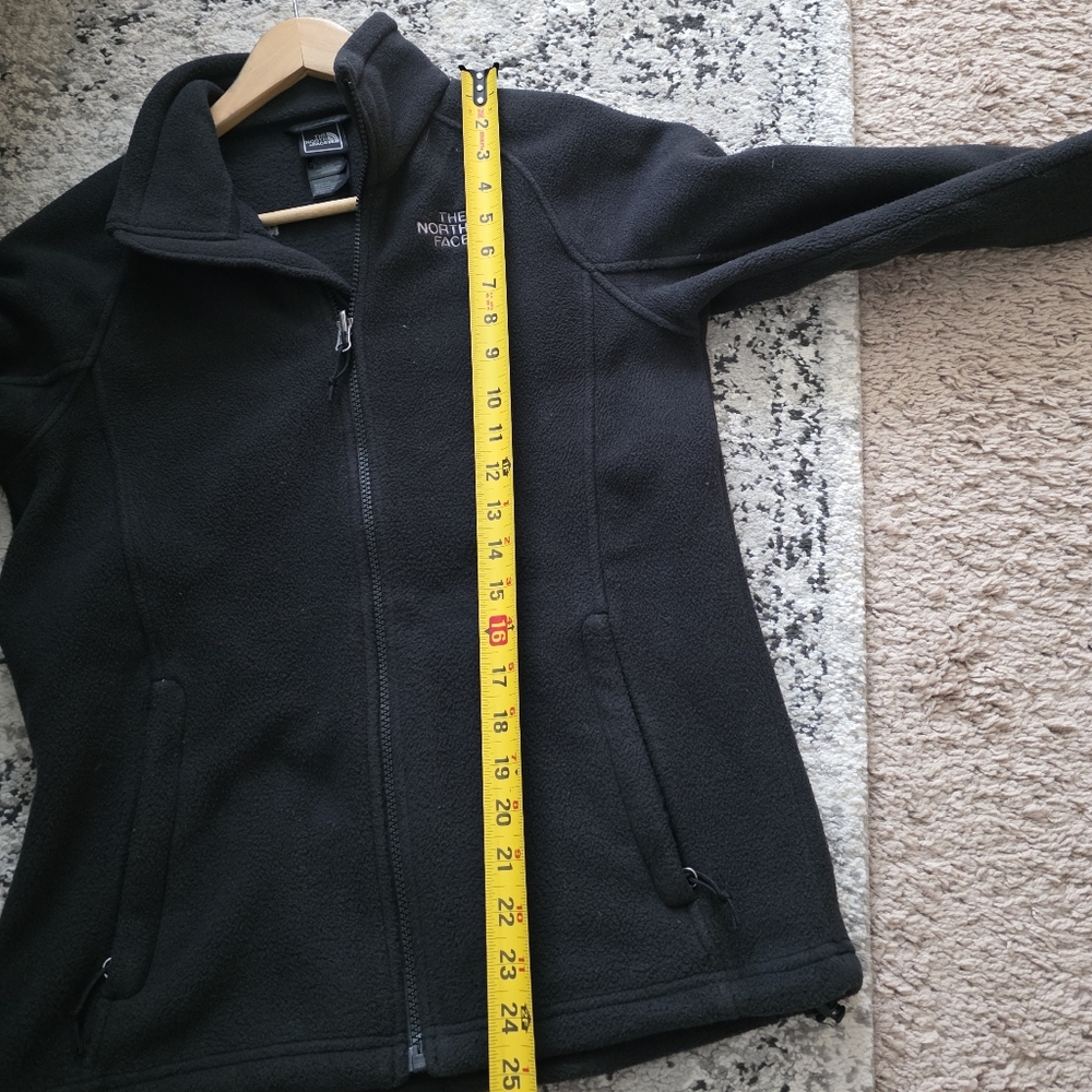 The North Face Zip Up Fleece Jacket Womens Size S Black Embroidered Logo - Picture 7 of 9